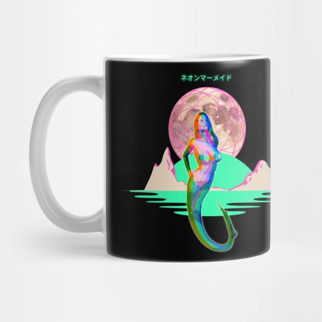 Glitchart Mermaid Vaporwave Aesthetic by Shirt Vibin